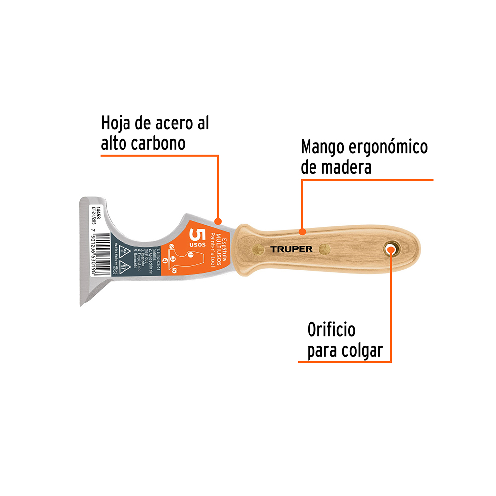 Espátula Metálica 5 en 1
