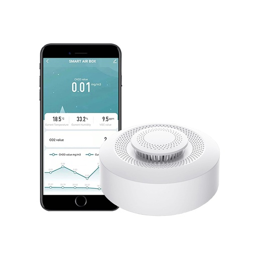 [B0D12L6SHF] Monitor Inteligente de calidad de Aire, Medidor de Aire Inferior. ch20, CO2, Co2, VoC. Smart Air Box.